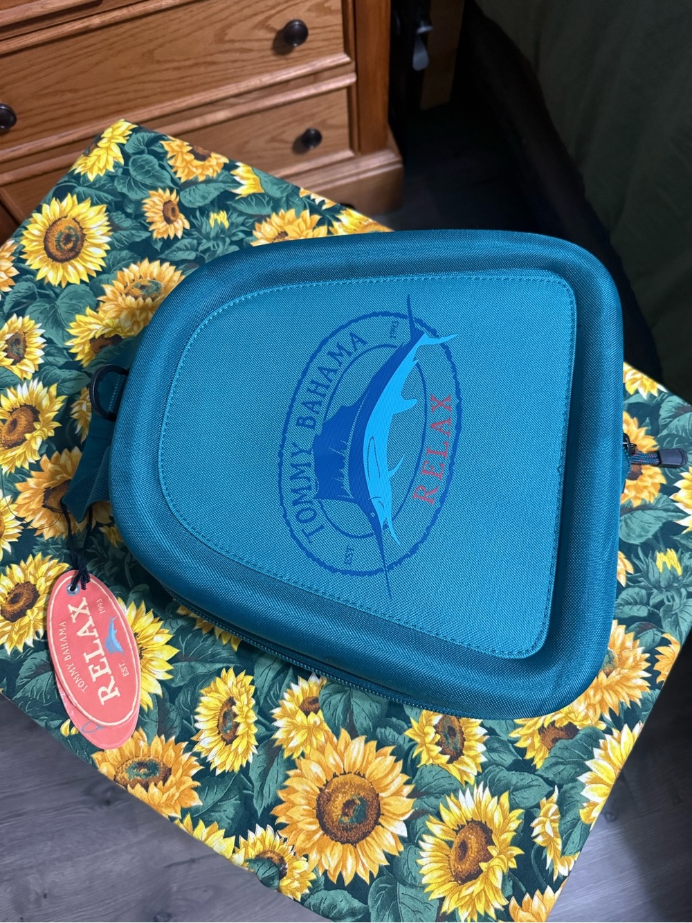 Tommy Bahama "Relax" Hard-Sided Expandable Tumbler Duffle Bag - Teal Green